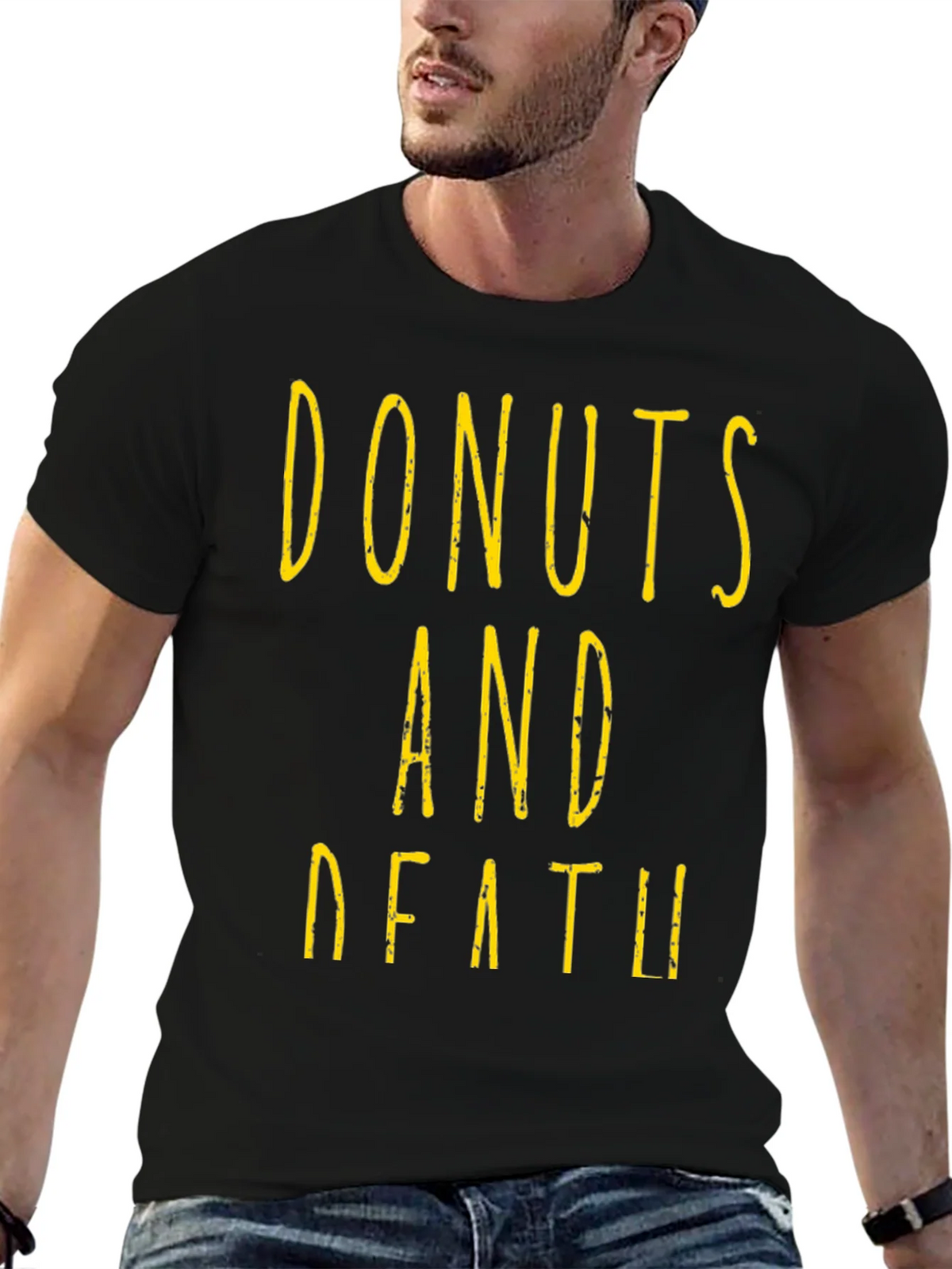 Donuts And Death Graphic Tee - Black product image 6