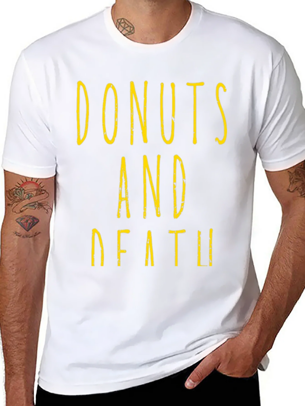Donuts And Death Graphic Tee - Black product image 7