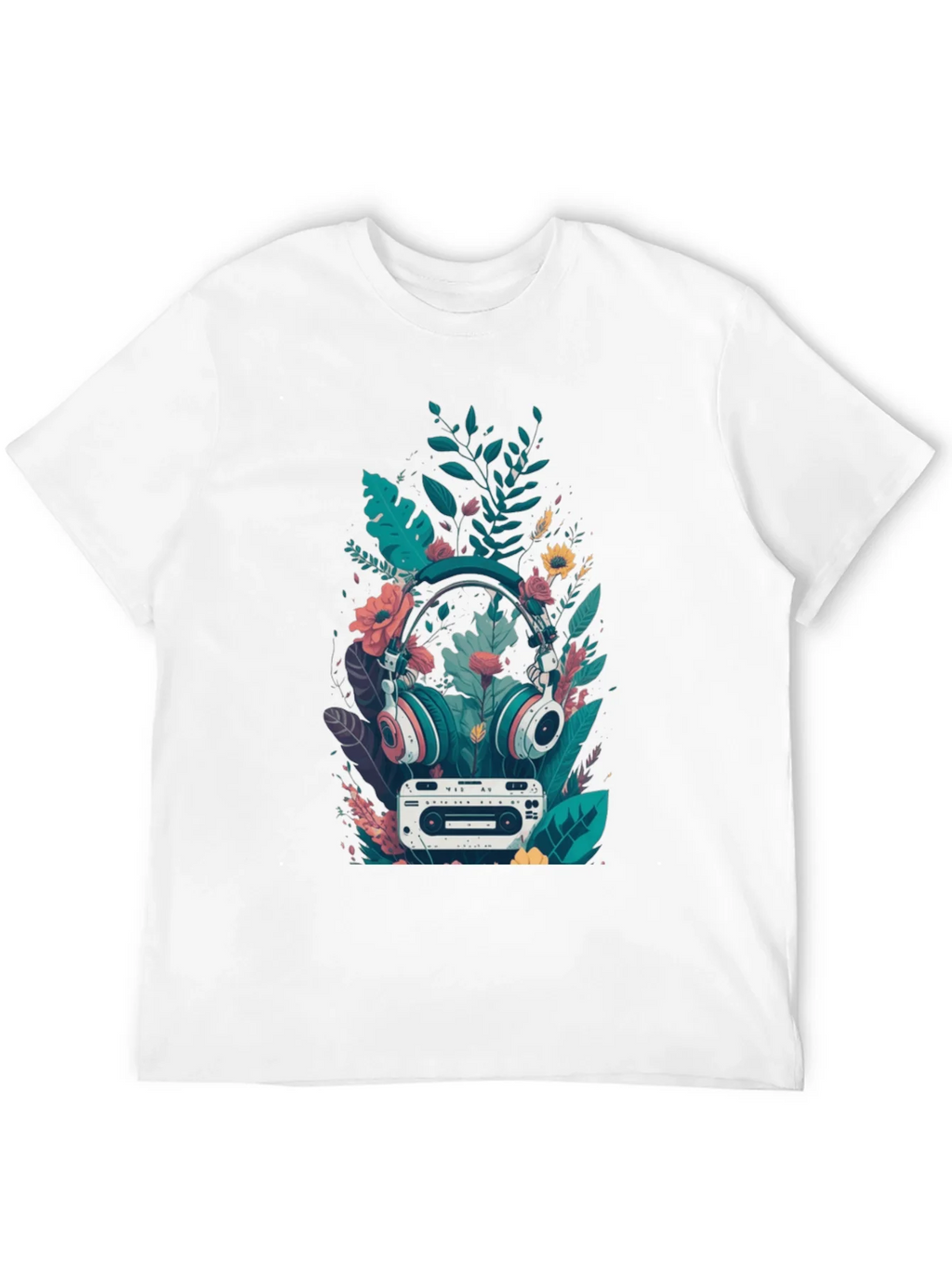 Retro Vibes Graphic Tee - Headphones & Cassette product image 6