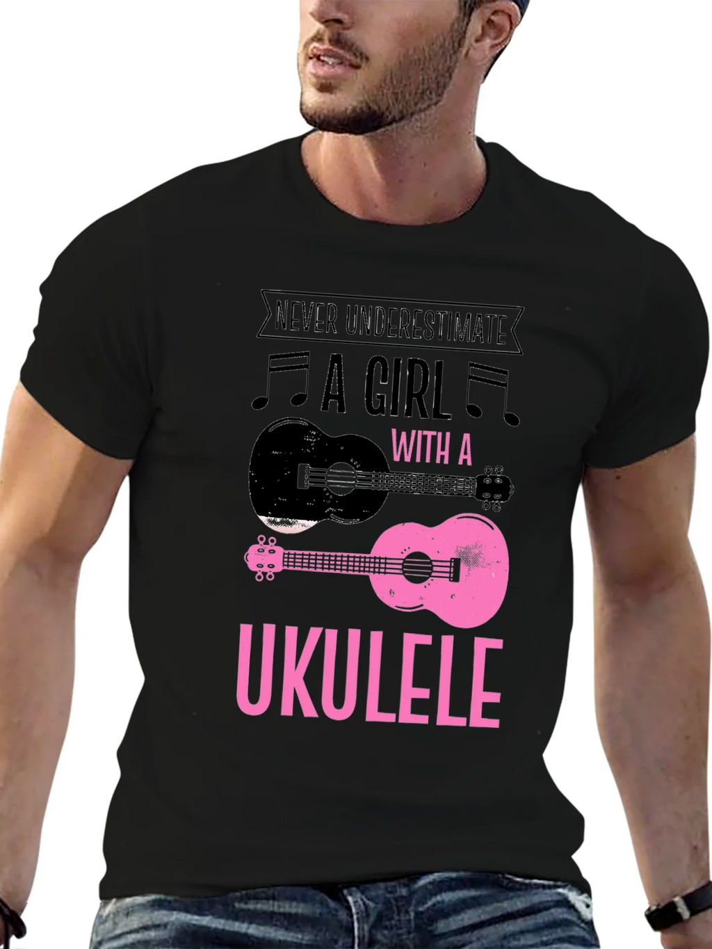 Ukulele Girl Graphic T-Shirt product image 6