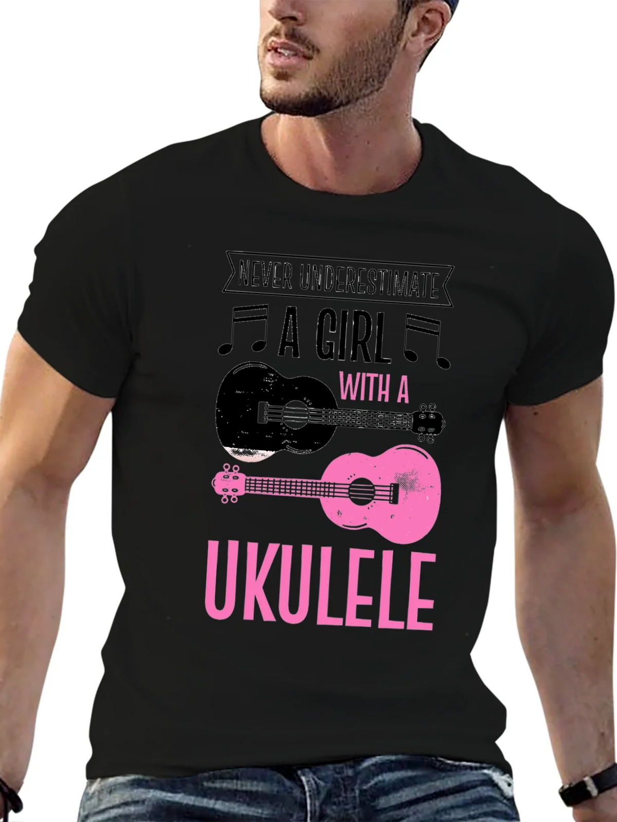 Ukulele Girl Graphic T-Shirt product image 6