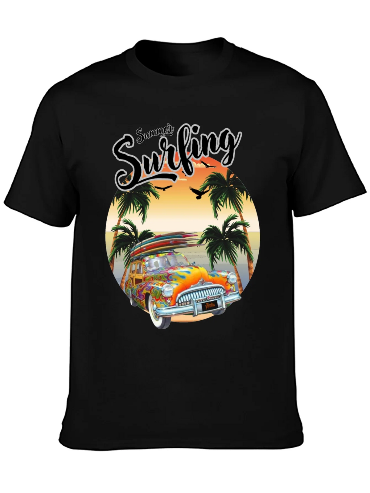 Summer Surfing Graphic Tee - Beach Van T-Shirt product image 3