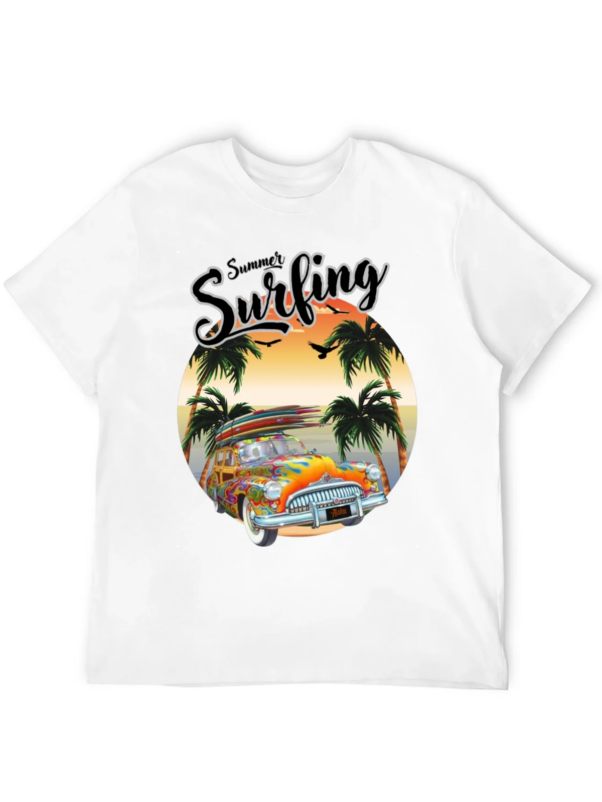 Summer Surfing Graphic Tee - Beach Van T-Shirt product image 9