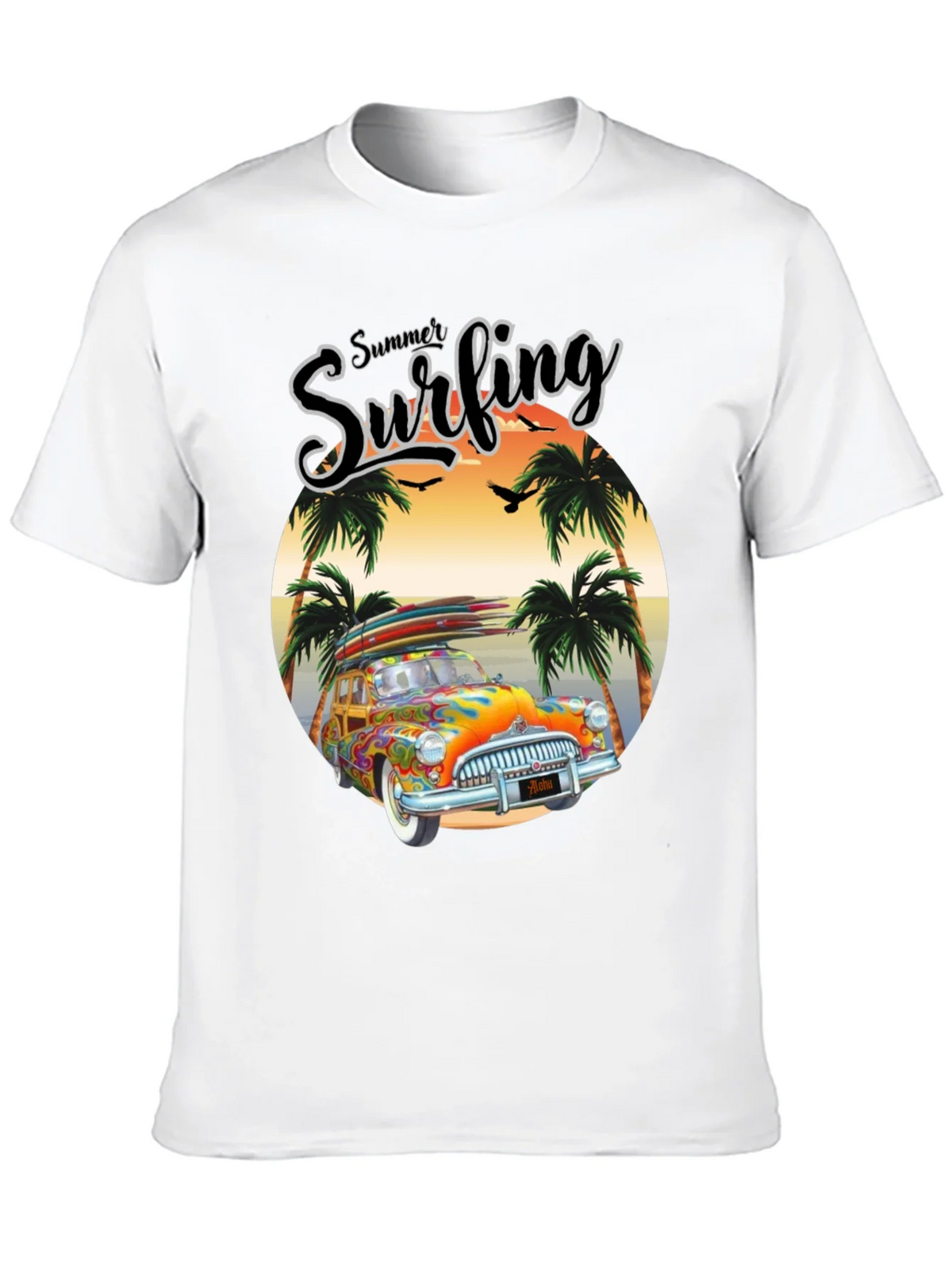 Summer Surfing Graphic Tee - Beach Van T-Shirt product image 8