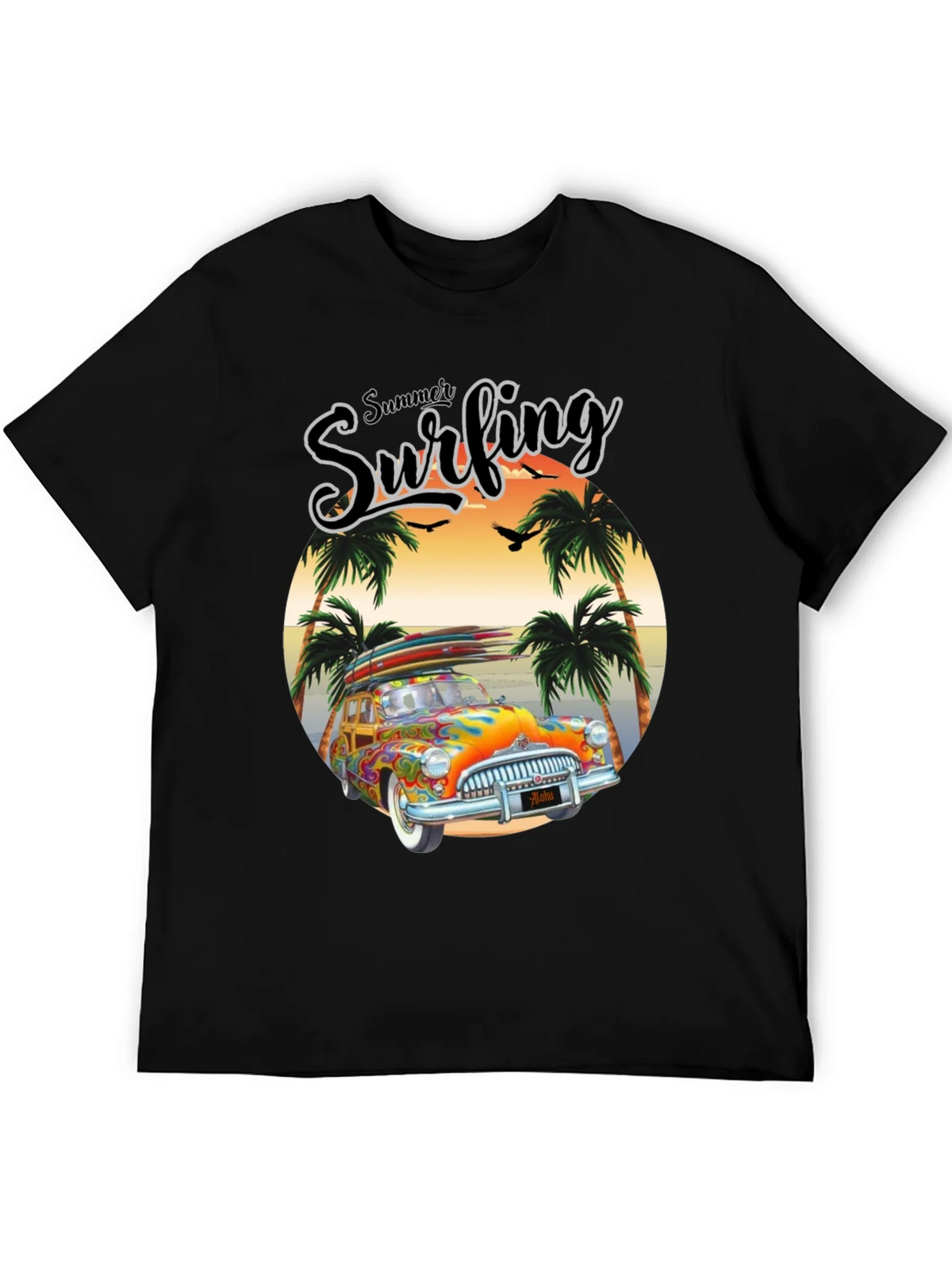 Summer Surfing Graphic Tee - Beach Van T-Shirt product image 5