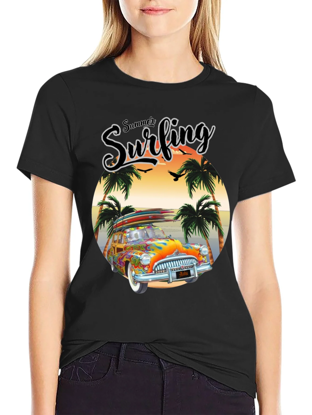 Summer Surfing Graphic Tee - Beach Van T-Shirt product image 2