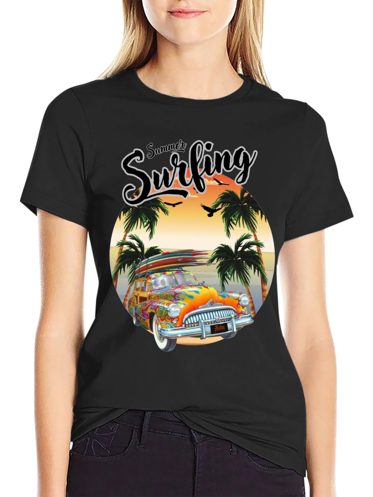 Summer Surfing Graphic Tee - Beach Van T-Shirt product image 2