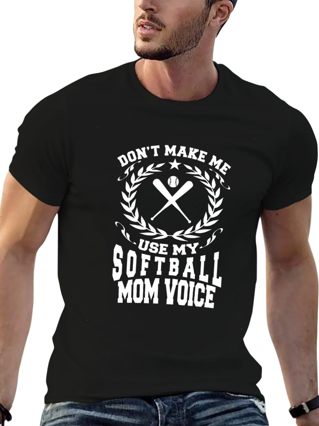 Softball Mom Voice T-Shirt - Black product image 6