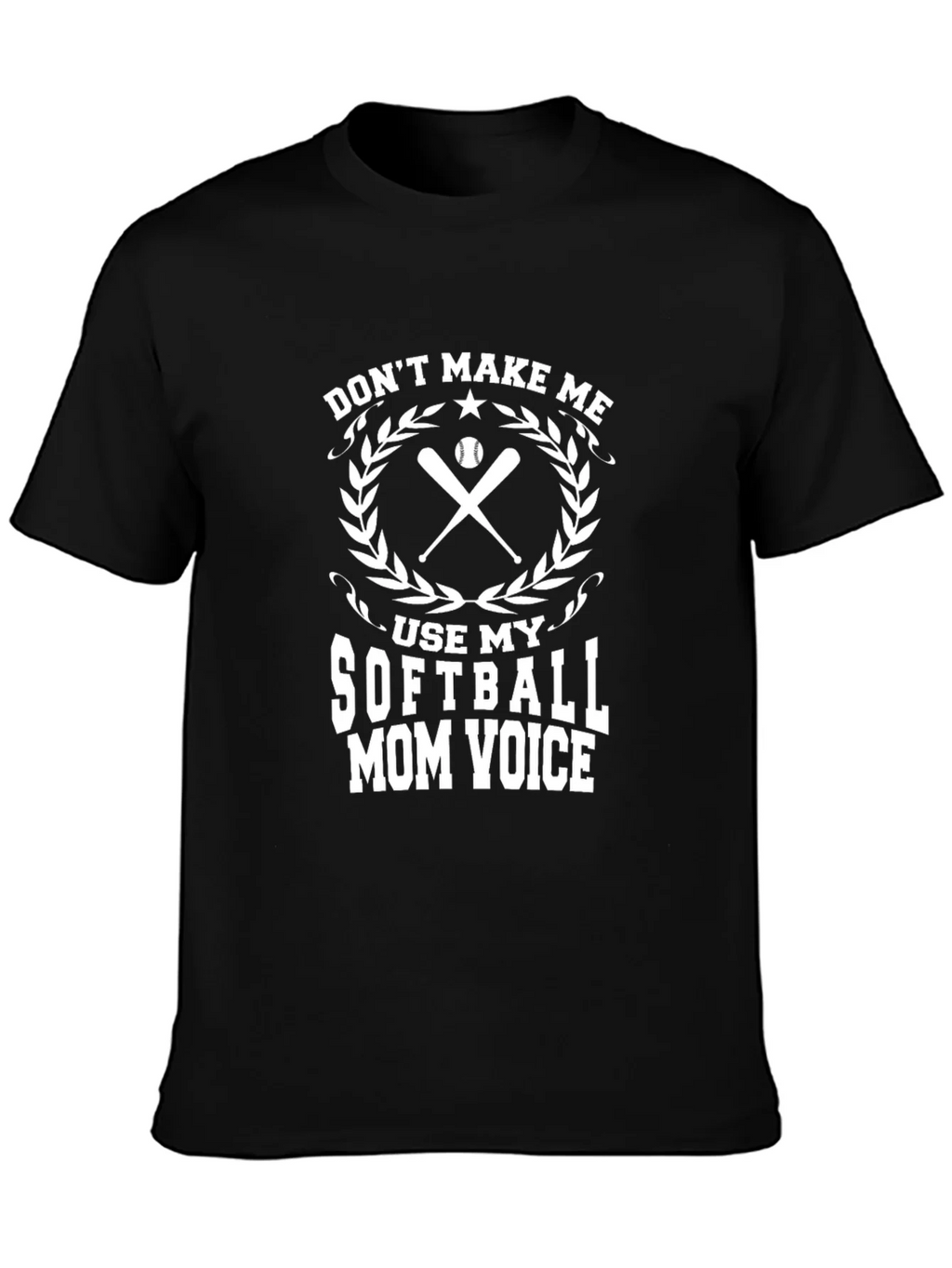 Softball Mom Voice T-Shirt - Black product image 3
