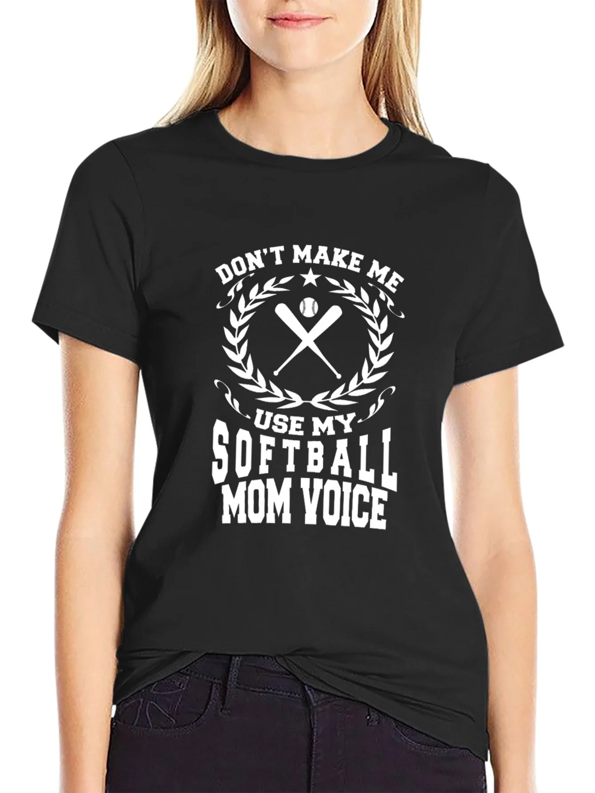 Softball Mom Voice T-Shirt - Black product image 2