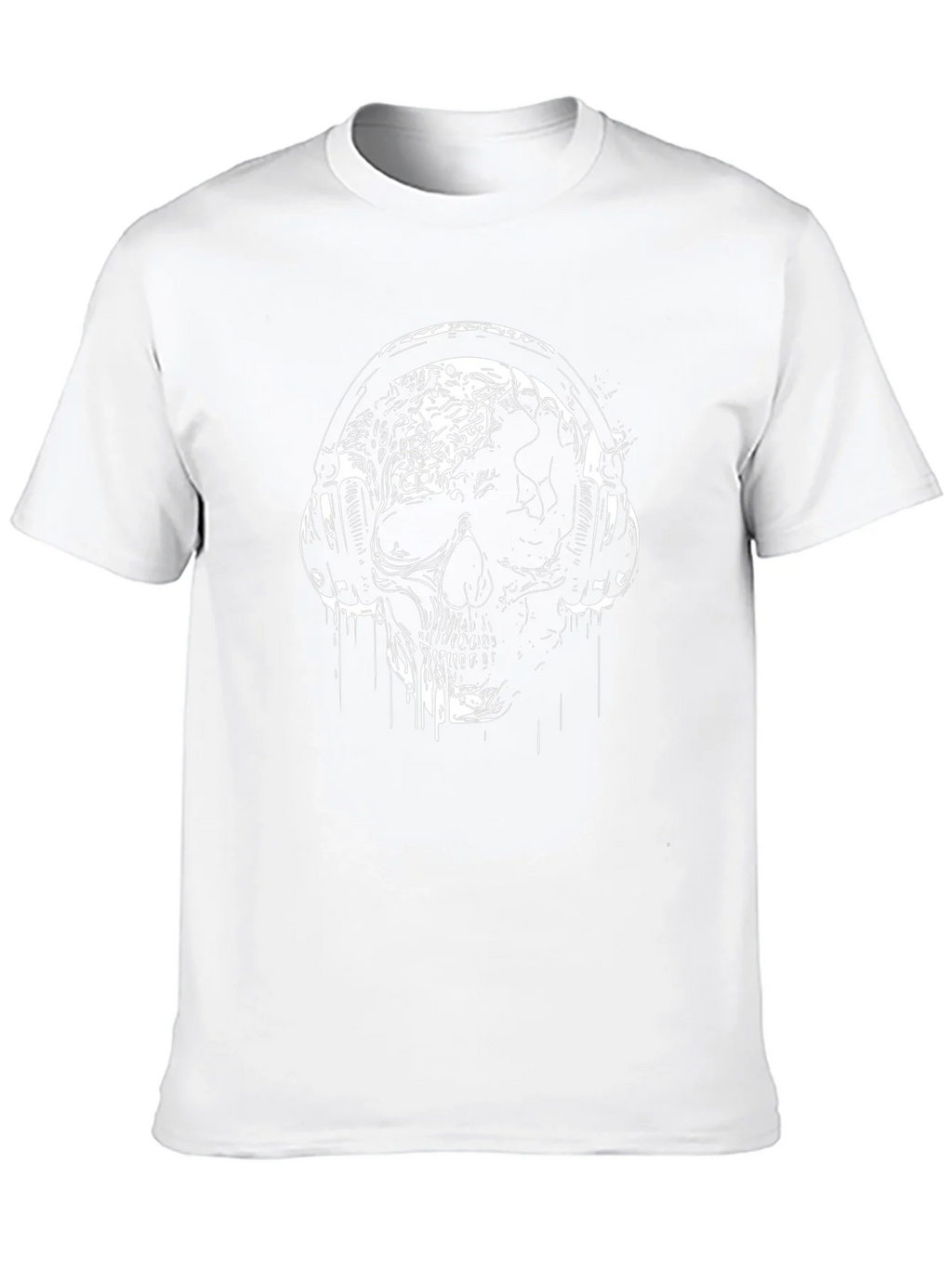 Skull Headphones Graphic T-Shirt - Black product image 9