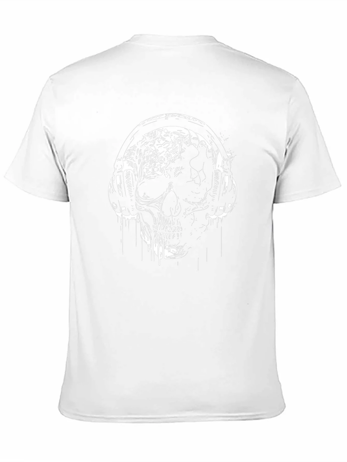 Skull Headphones Graphic T-Shirt - Black product image 10