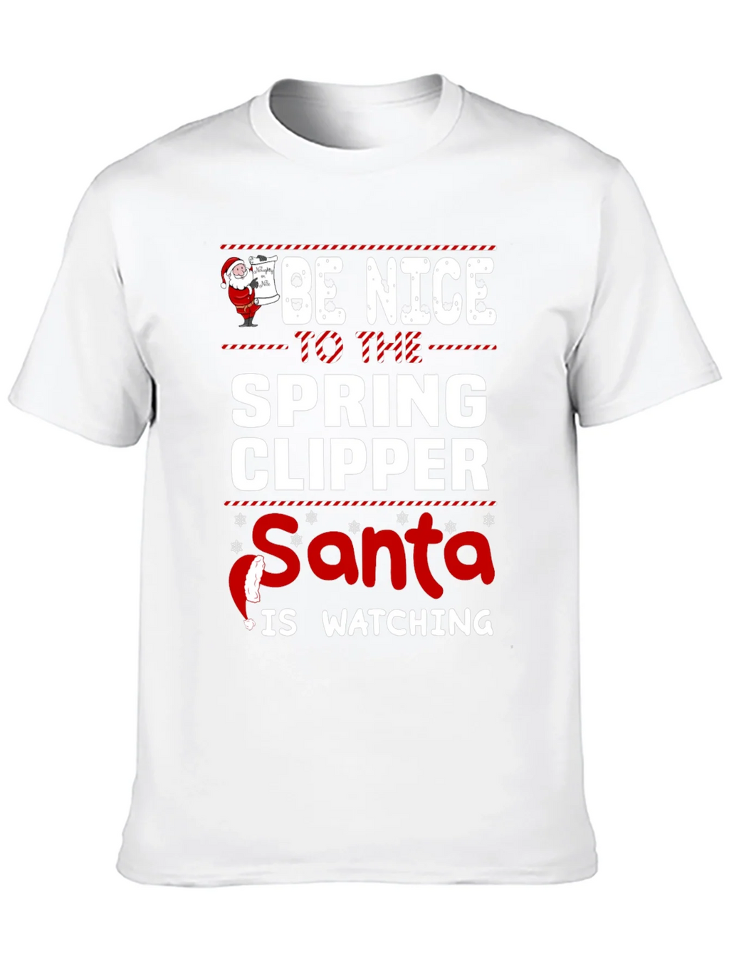 Be Nice to the Spring Clipper Santa T-Shirt product image 9