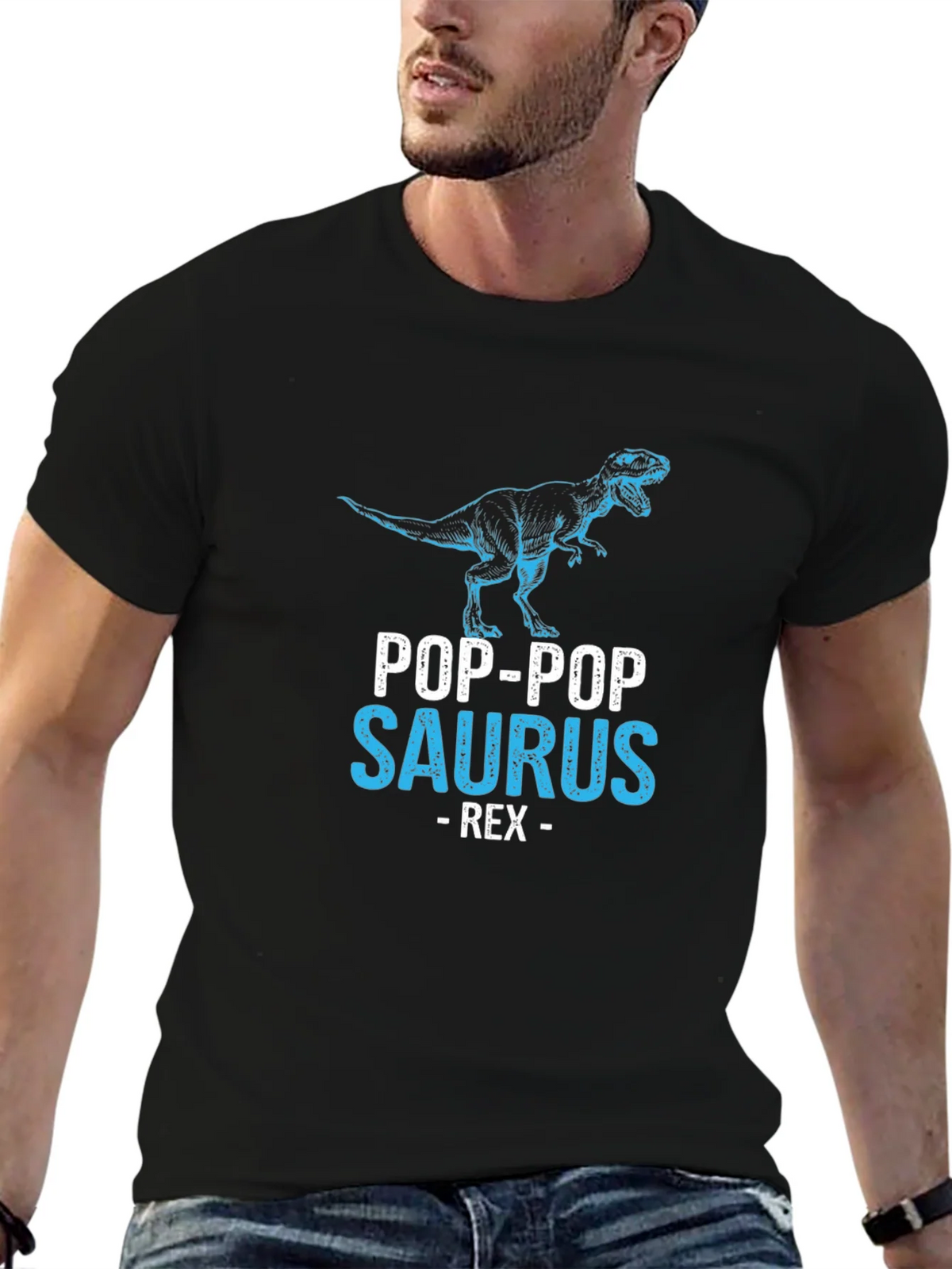 Pop-Pop Saurus Rex Graphic T-Shirt product image 6