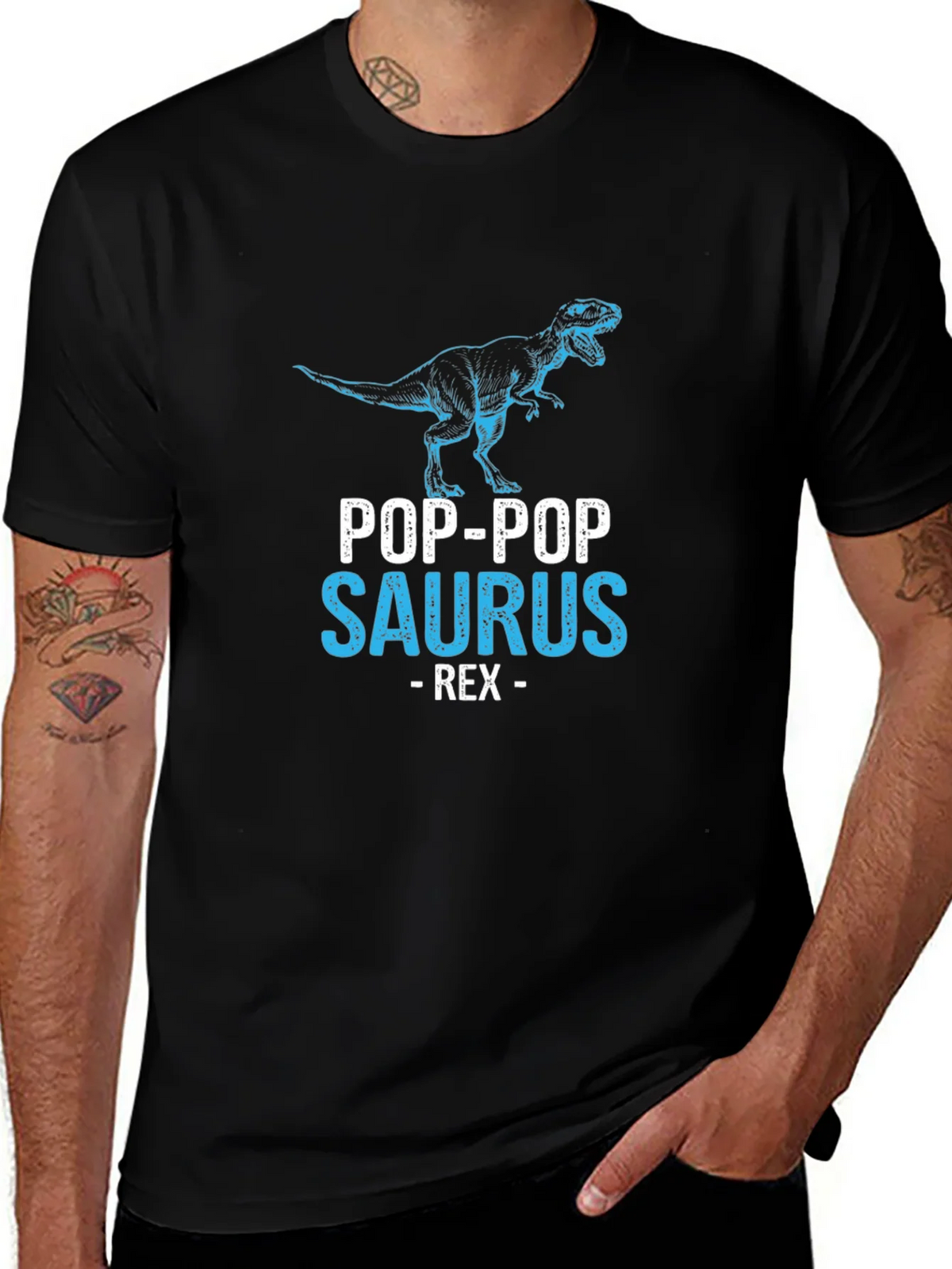 Pop-Pop Saurus Rex Graphic T-Shirt product image 1