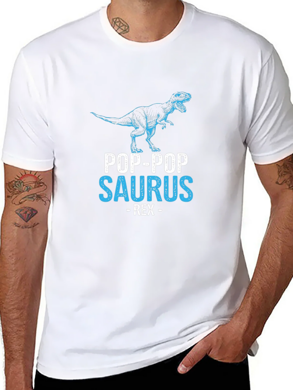 Pop-Pop Saurus Rex Graphic T-Shirt product image 7