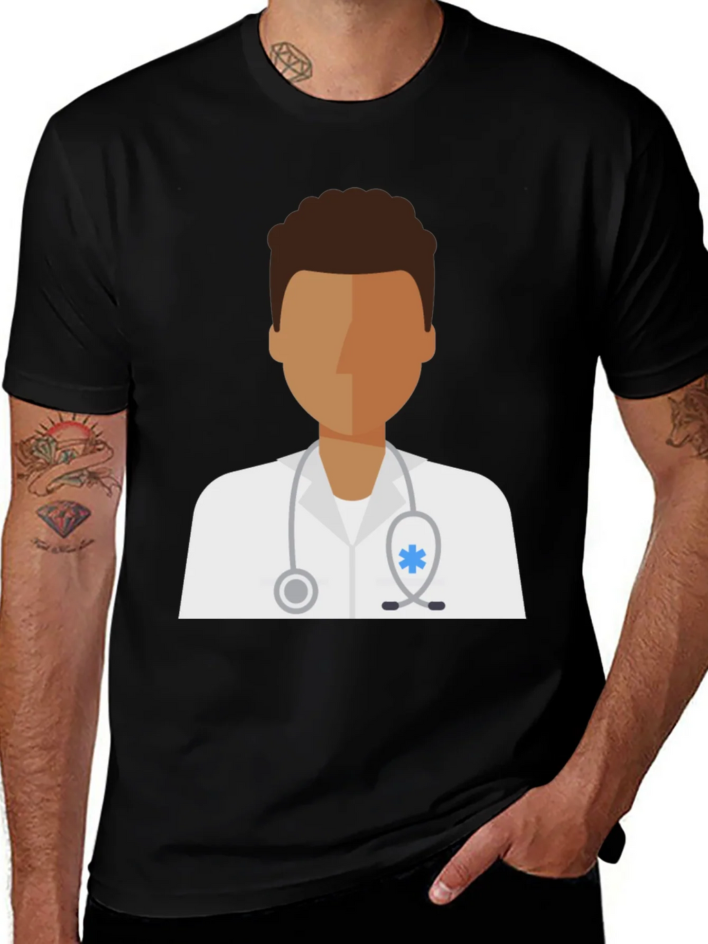Doctor Graphic Tee - Unisex Black Cotton T-Shirt product image 1