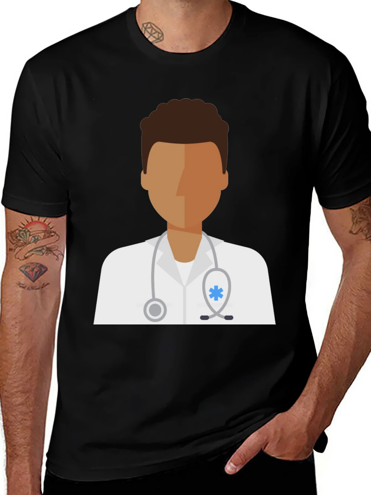 Doctor Graphic Tee - Unisex Black Cotton T-Shirt product image 1