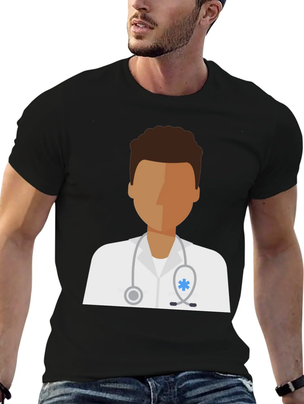Doctor Graphic Tee - Unisex Black Cotton T-Shirt product image 6