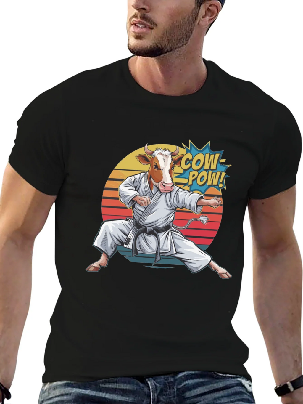 Cow Karate T-Shirt - Funny Animal Tee product image 6