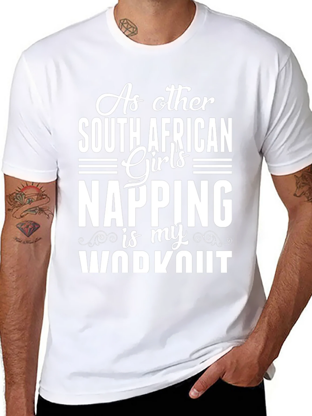 Funny Napping Workout T-Shirt - South African Girls product image 7
