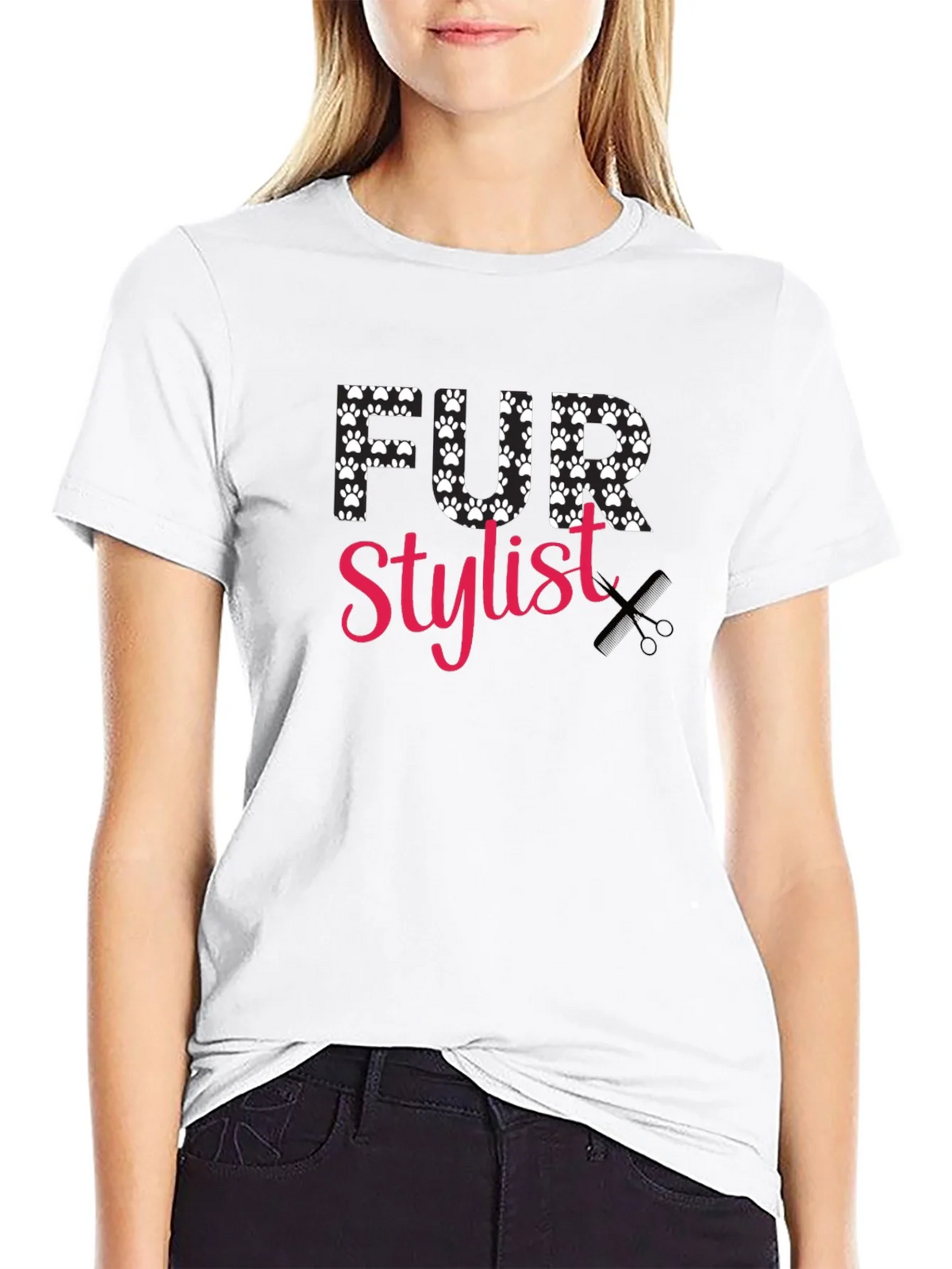 Fur Stylist T-Shirt - Paw Print Design product image 8