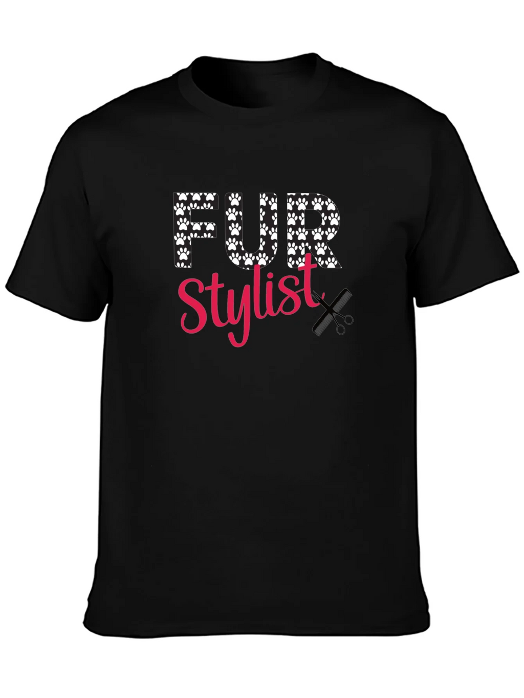Fur Stylist T-Shirt - Paw Print Design product image 3