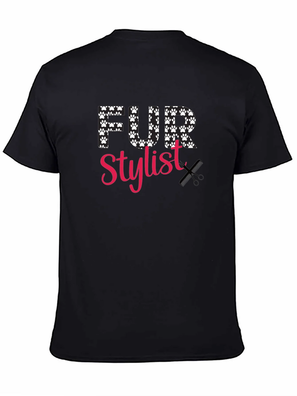 Fur Stylist T-Shirt - Paw Print Design product image 4