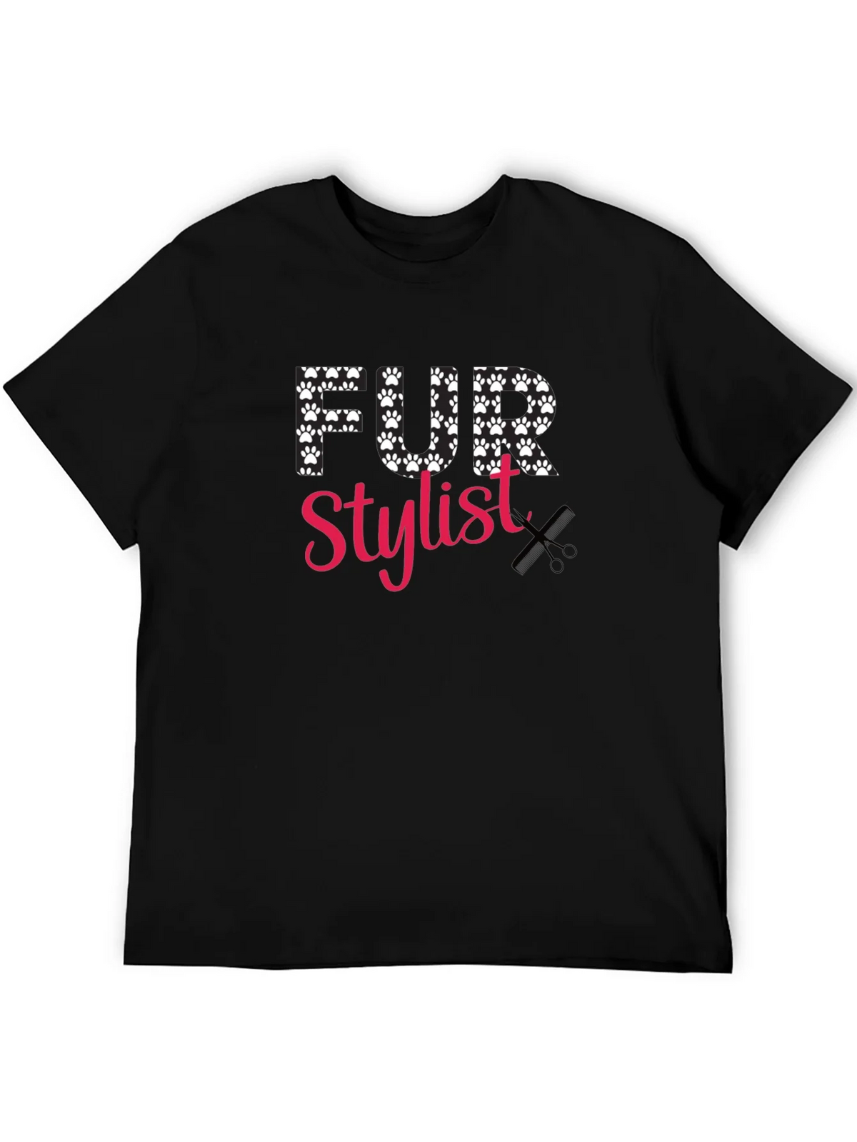 Fur Stylist T-Shirt - Paw Print Design product image 5