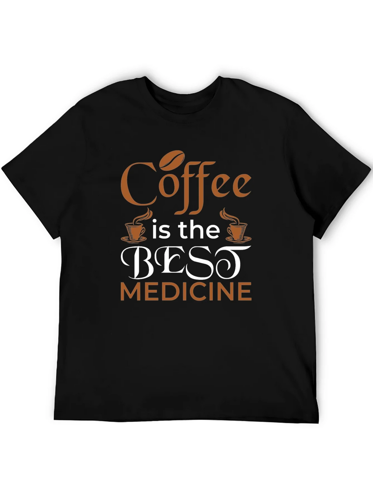Coffee Is The Best Medicine T-Shirt - Black product image 5