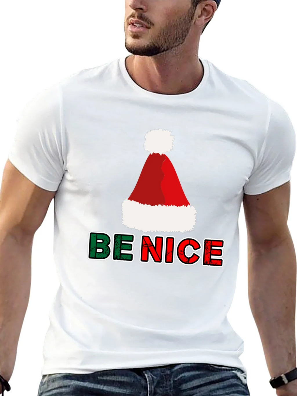 Be Nice Christmas T-Shirt - Holiday Festive Top