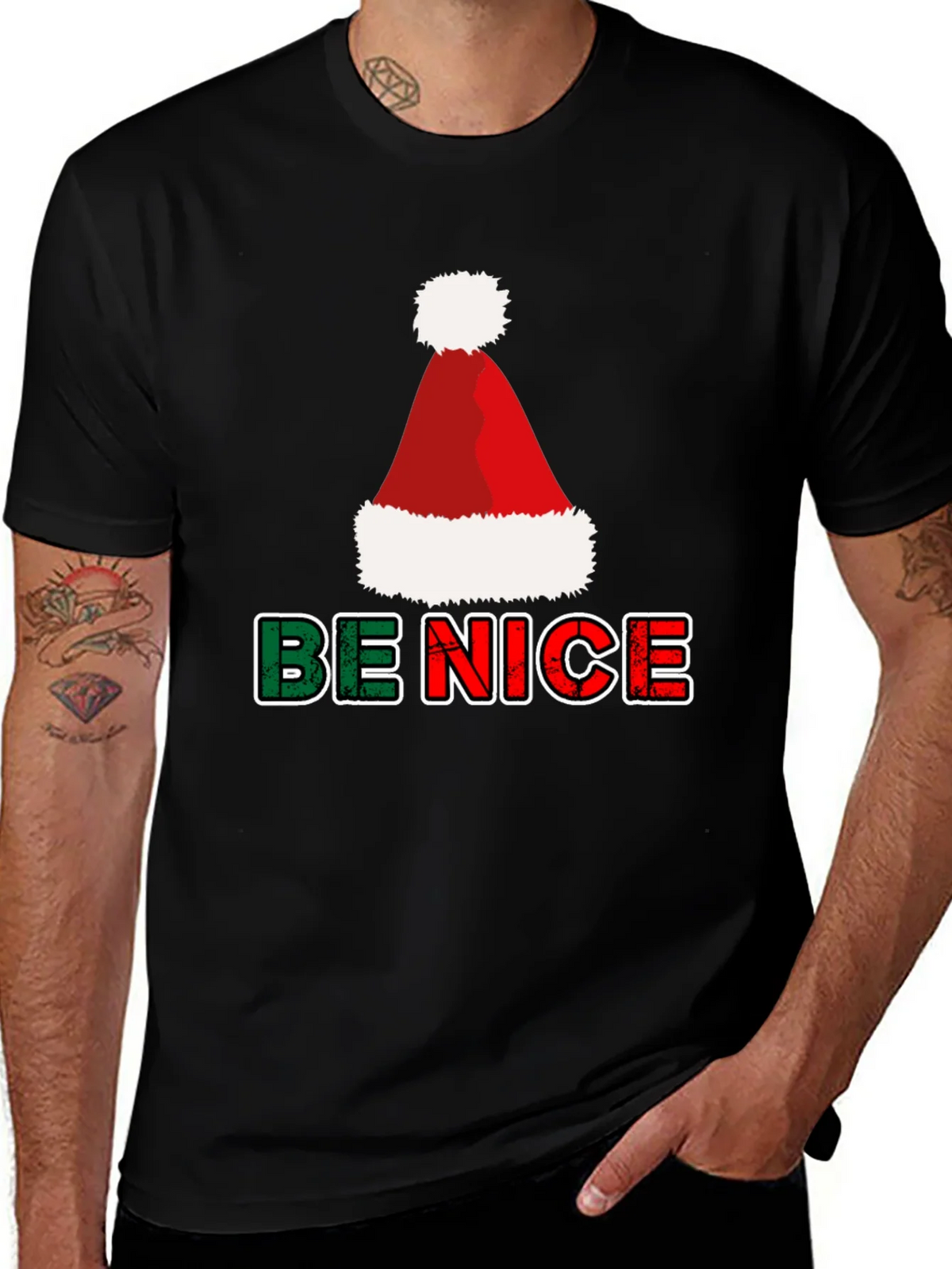 Be Nice Christmas T-Shirt - Holiday Festive Top