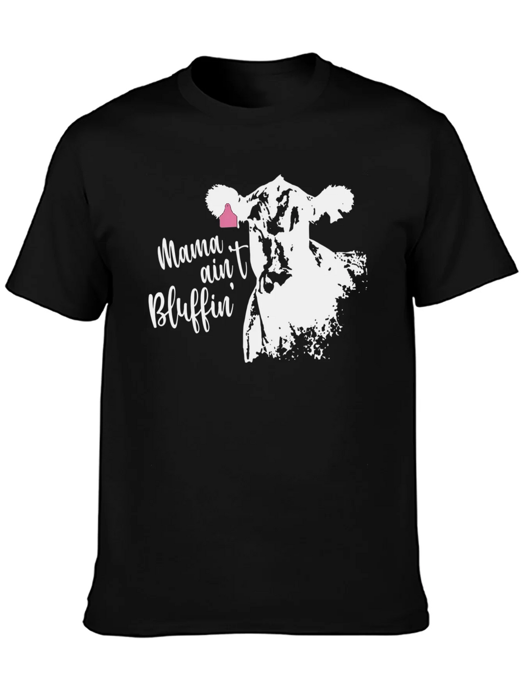 Mama Aint Bluffin Cow Graphic T-Shirt product image 3