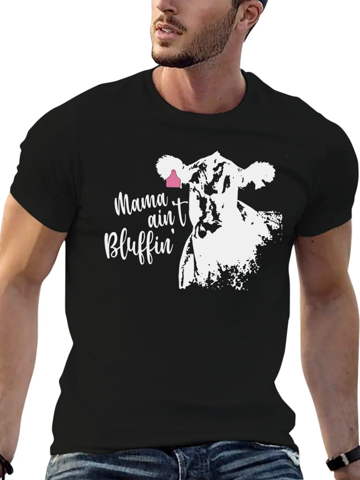 Mama Aint Bluffin Cow Graphic T-Shirt product image 6