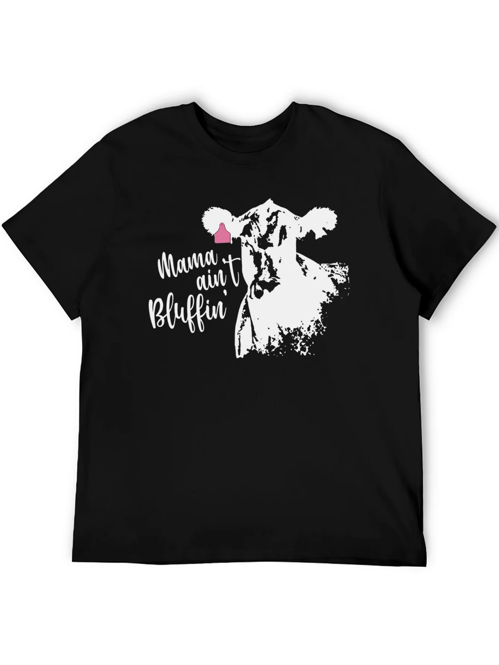 Mama Aint Bluffin Cow Graphic T-Shirt product image 5