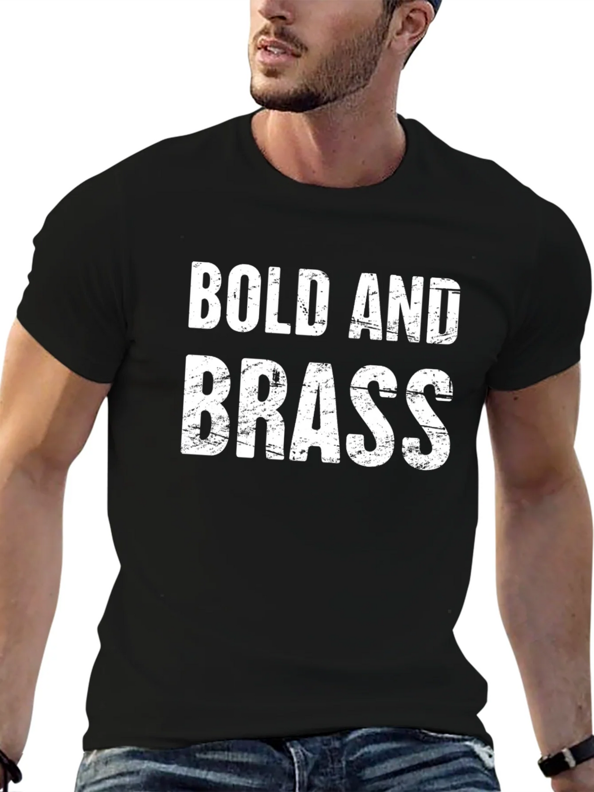 Bold and Brass Graphic Tee - Mens Black T-Shirt product image 6