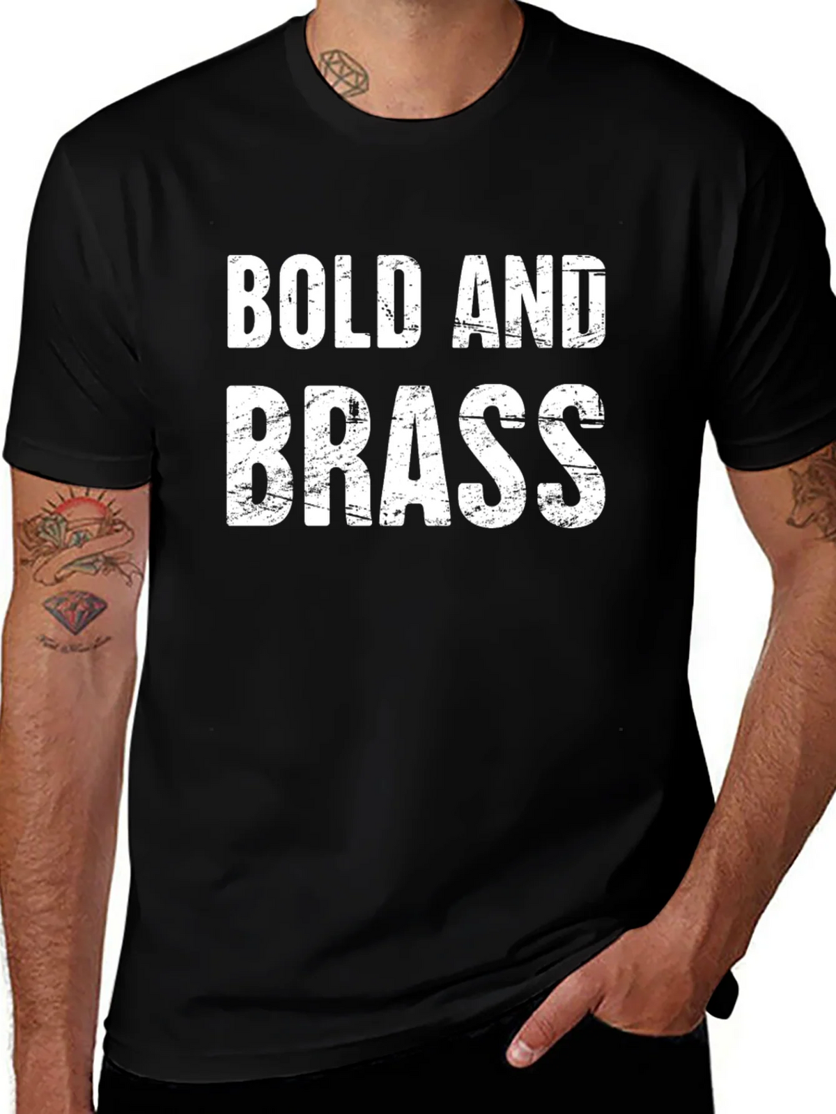 Bold and Brass Graphic Tee - Mens Black T-Shirt product image 1