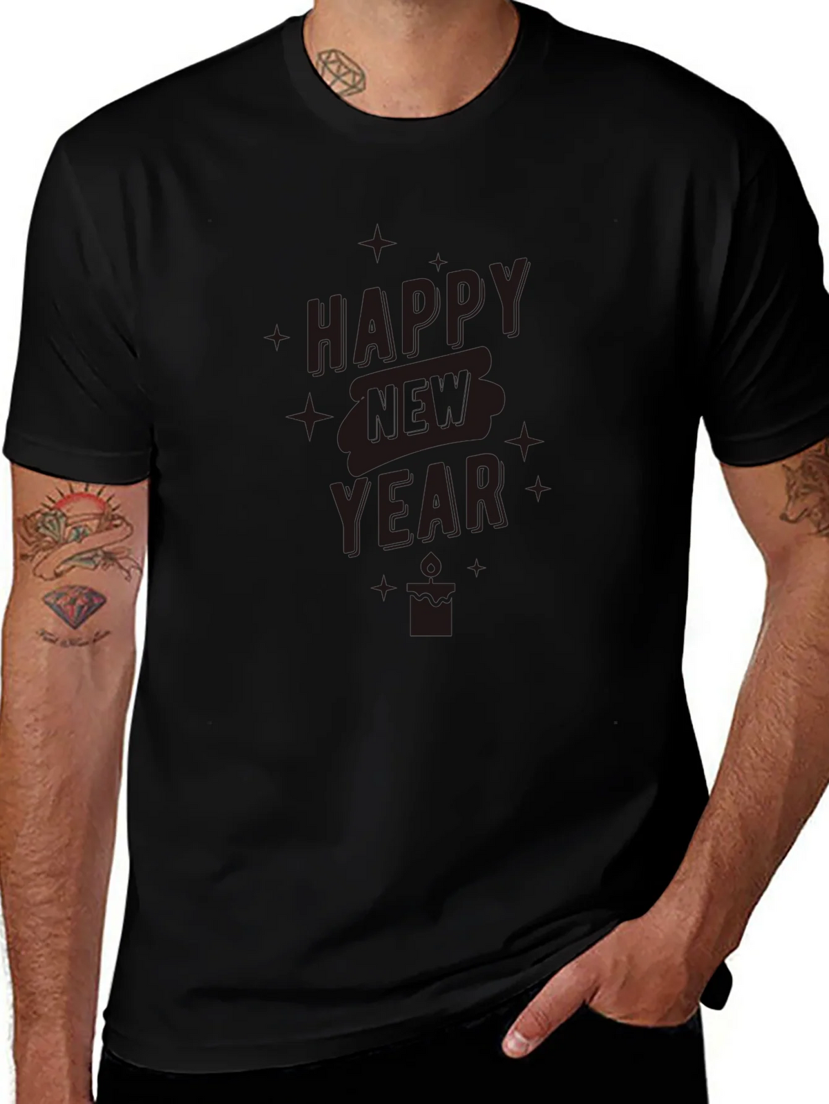 Happy New Year Black Graphic Tee product image 1