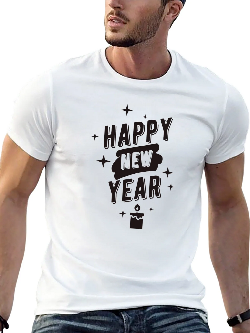 Happy New Year Black Graphic Tee product image 12