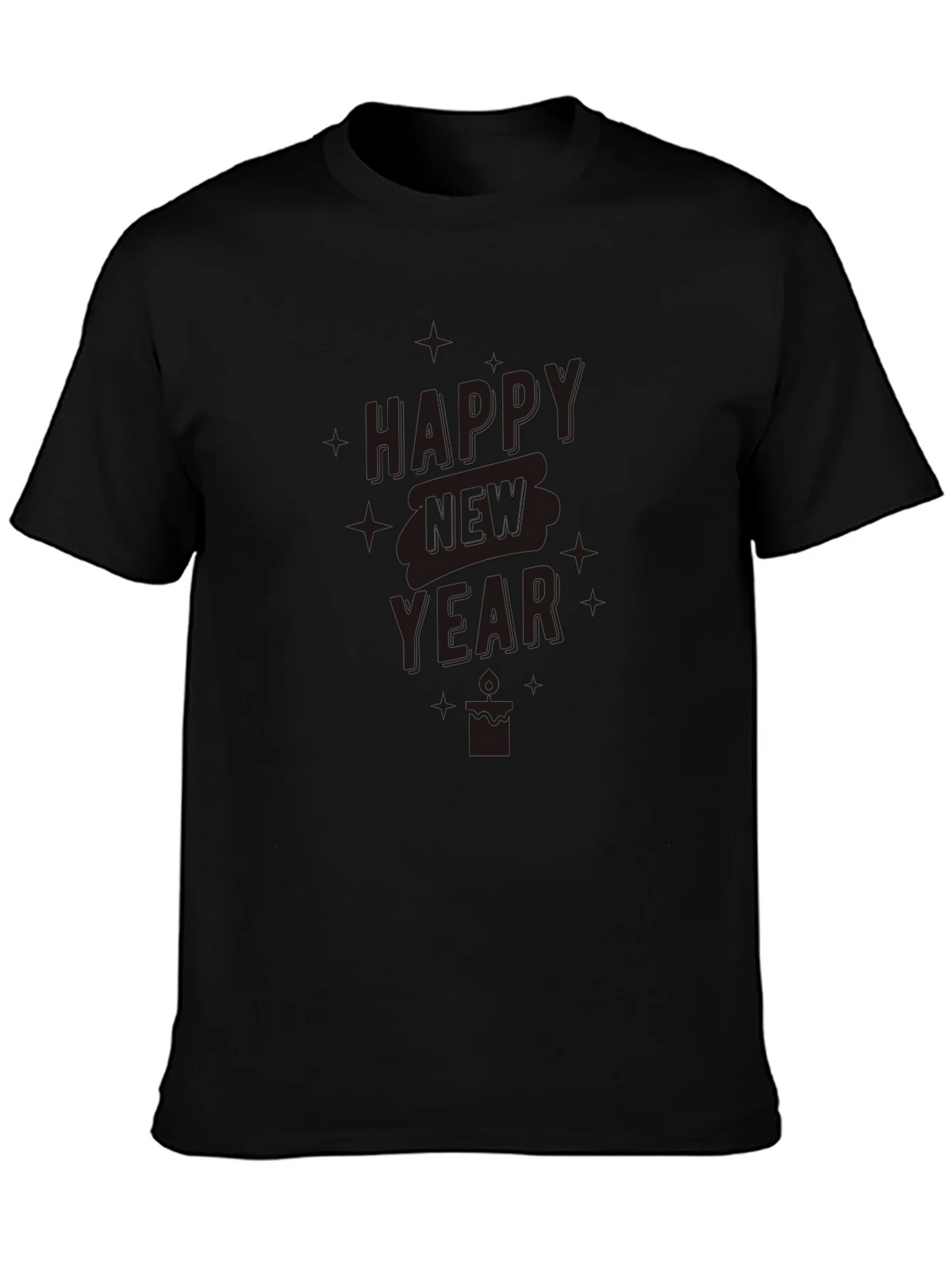 Happy New Year Black Graphic Tee product image 3