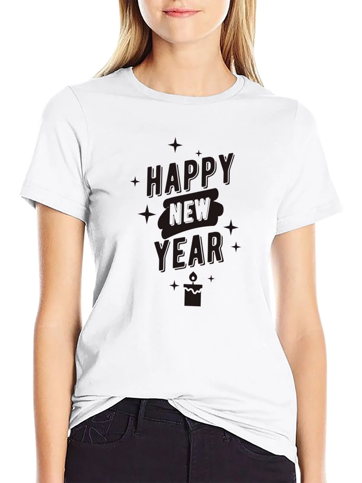 Happy New Year Black Graphic Tee product image 8