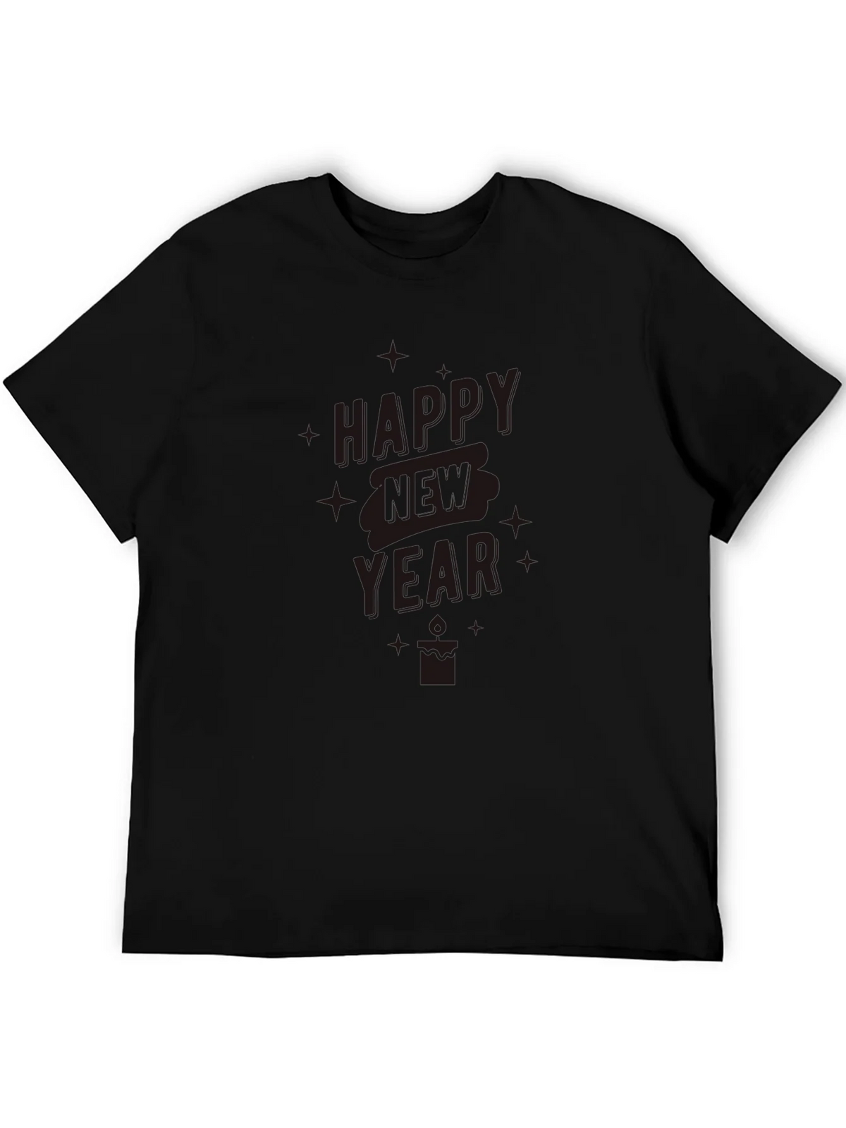 Happy New Year Black Graphic Tee product image 5