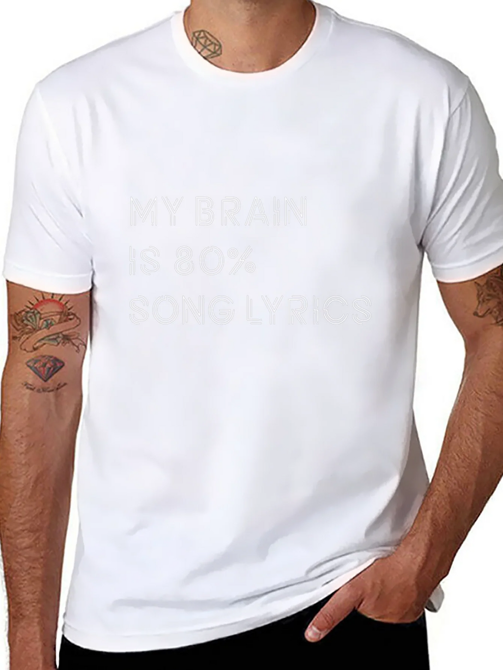 Song Lyrics Mind Black T-Shirt product image 7