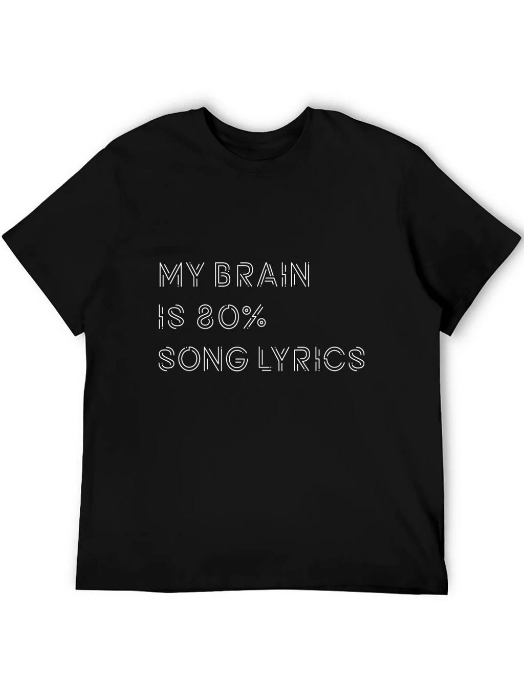 Song Lyrics Mind Black T-Shirt product image 5