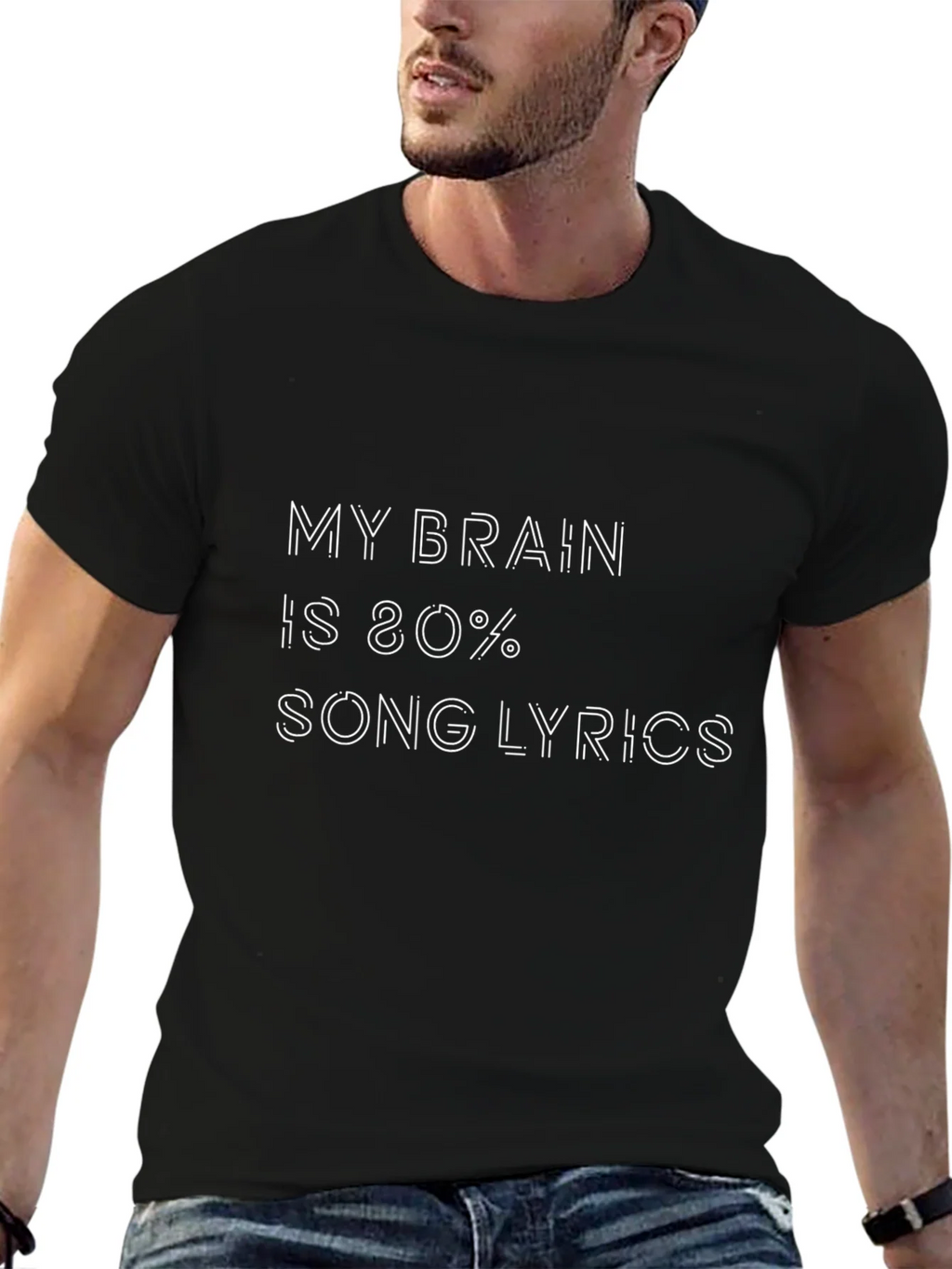 Song Lyrics Mind Black T-Shirt product image 6