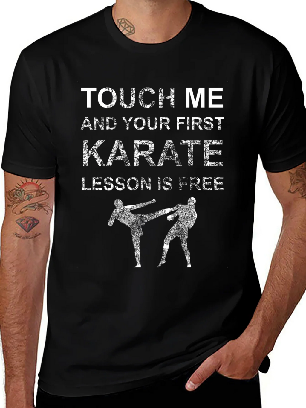 Karate Lesson T-Shirt: Touch Me & Get Free Training! product image 1