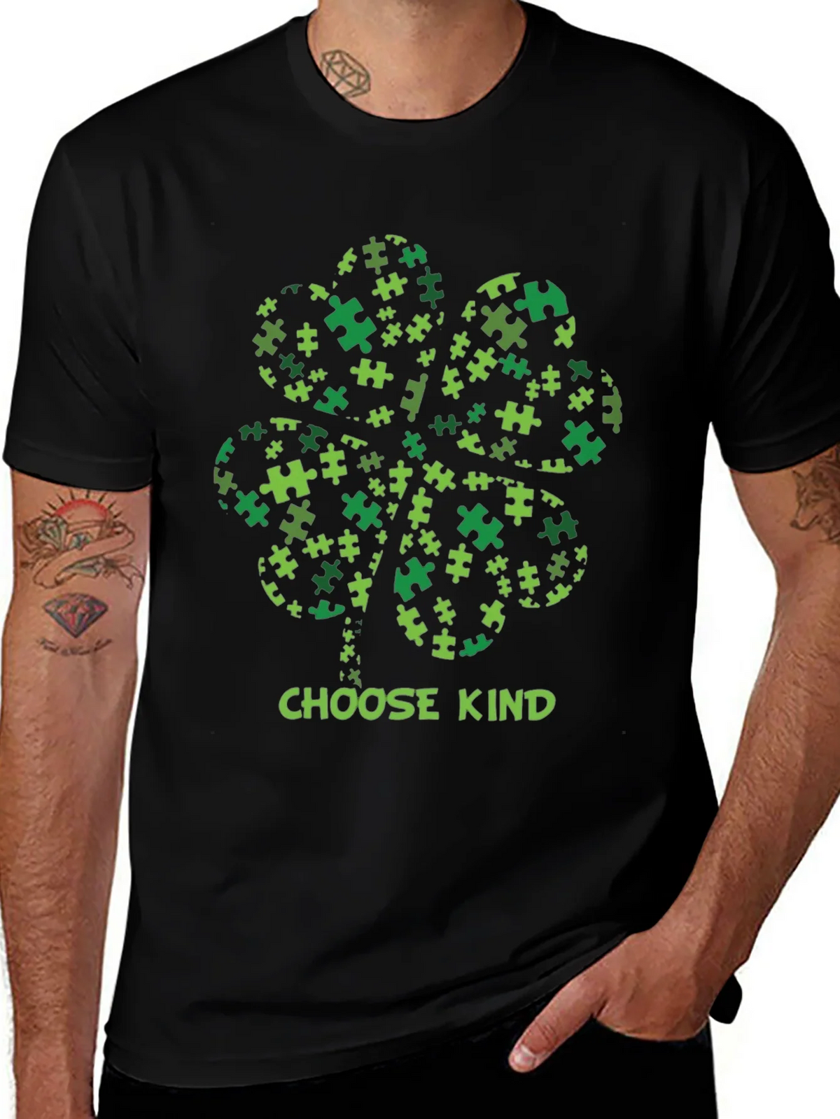 Autism Awareness Shamrock T-Shirt product image 1
