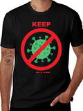 Keep Out COVID Tee - Black Crew Neck product image 1