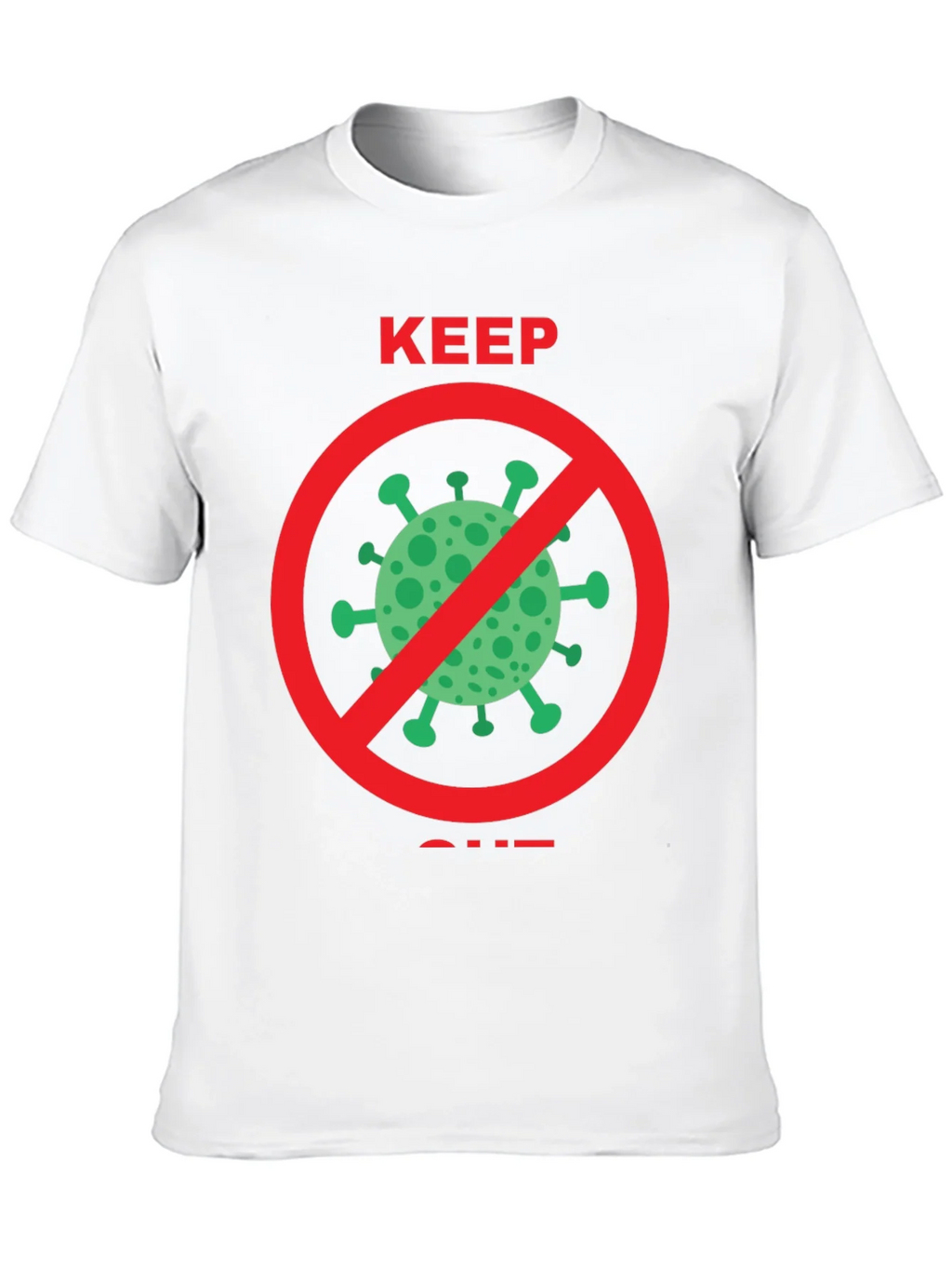 Keep Out COVID Tee - Black Crew Neck product image 9