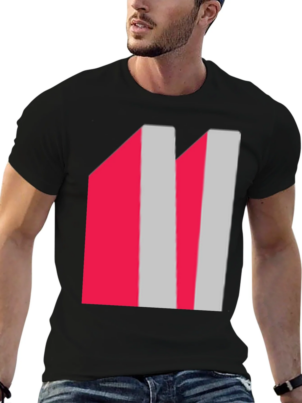 Abstract Striped Graphic Tee - Modern Casual Wear product image 6